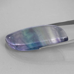 37.44캐럿 천연 멀티컬러 플루오라이트, 멋진 모양, 36.4×16.2 mm, 투명한