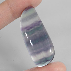 42.51캐럿 천연 멀티컬러 플루오라이트, 멋진 모양, 39.2×16.4 mm, 투명한