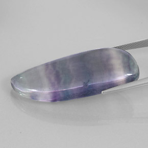 42.51캐럿 천연 멀티컬러 플루오라이트, 멋진 모양, 39.2×16.4 mm, 투명한