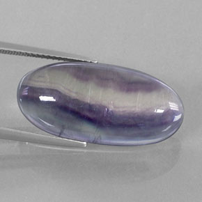 19.82캐럿 천연 멀티컬러 플루오라이트, 투명한, 25.1×12.1 mm, 투명/반투명