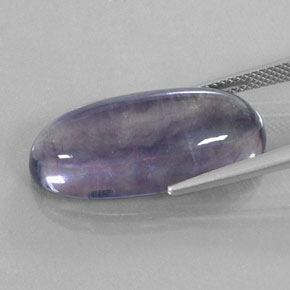 19.82캐럿 천연 멀티컬러 플루오라이트, 투명한, 25.1×12.1 mm, 투명/반투명