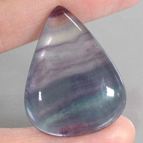 58.44캐럿 천연 멀티컬러 플루오라이트, 투명한, 33.5×25.7 mm, 투명/반투명