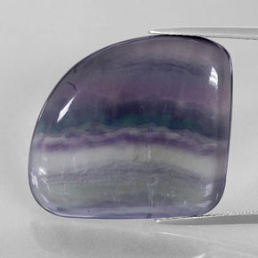 31.33캐럿 천연 멀티컬러 플루오라이트, 멋진 모양, 27.4×23.6 mm, 투명한