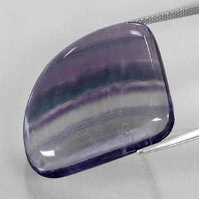 31.33캐럿 천연 멀티컬러 플루오라이트, 멋진 모양, 27.4×23.6 mm, 투명한