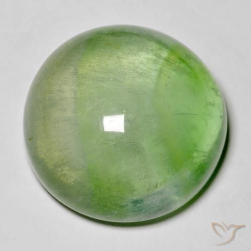 38.51ct 자연스러운 페어 그린 형석, 둥근, 투명한