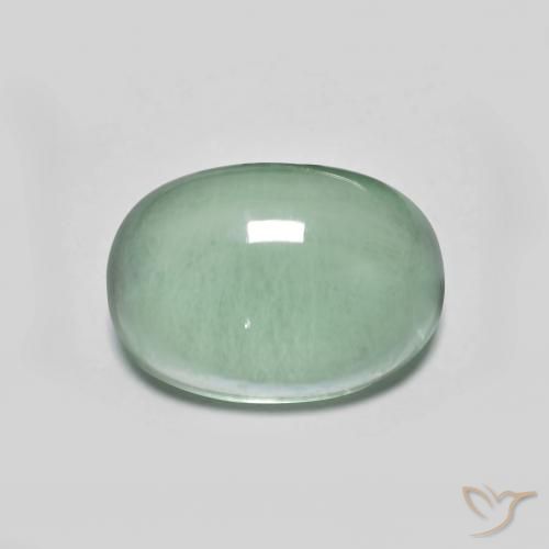 3.63ct 자연스러운 청록색 형석, 타원형, 투명한