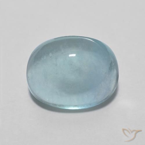 3.06ct 자연스러운 라이트 청록색 형석, 타원형, 투명한