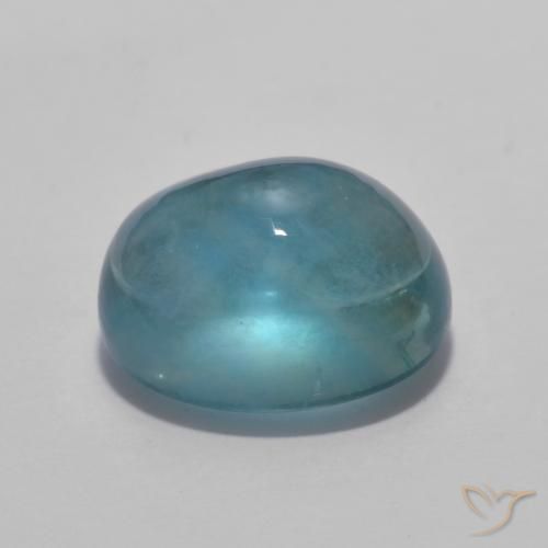 5.61캐럿 천연 물오리 형석, 타원형 컷, 투명한