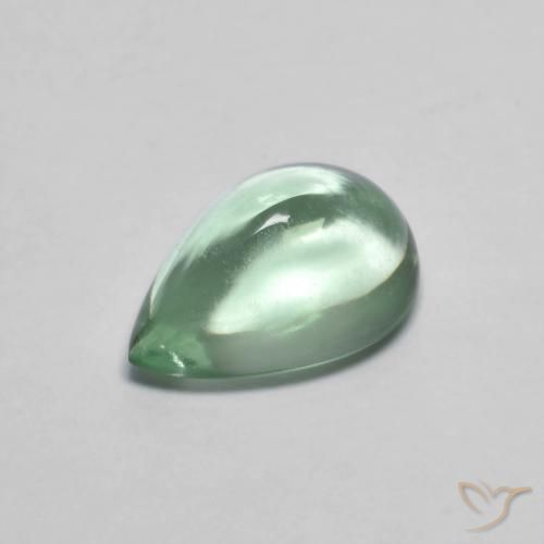 2.70ct 자연스러운 밝은 노란색 녹색 형석, 배 모양, 투명한