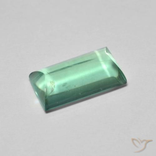 5.89ct 자연스러운 연한 초록색 형석, 바게트, 투명한