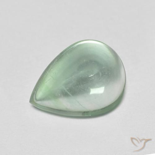 2.58ct 자연스러운 민트 그린 형석, 배 모양, 투명한