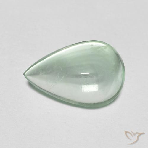 2.32ct 자연스러운 라이트 민트 그린 형석, 배 모양, 투명한