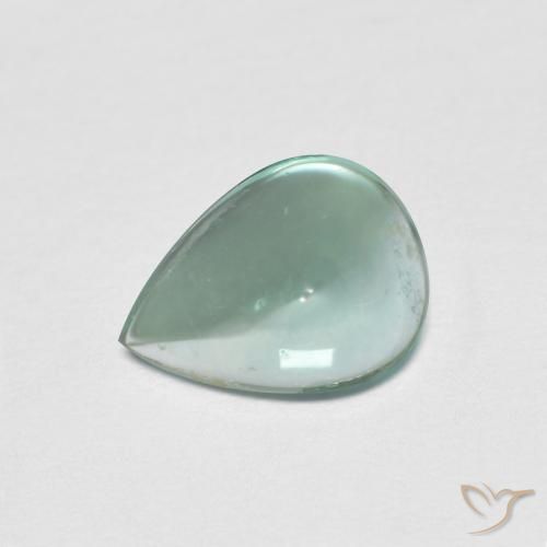 1.93캐럿 천연 블루 그린 형석, 배 모양, 투명한
