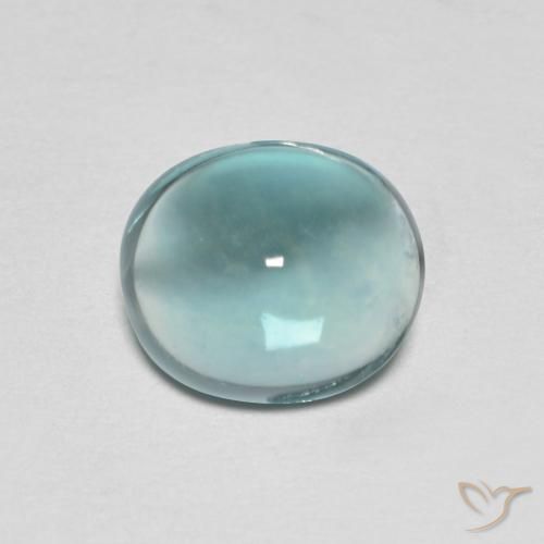 2.30ct 자연스러운 청록색 형석, 타원형, 투명한