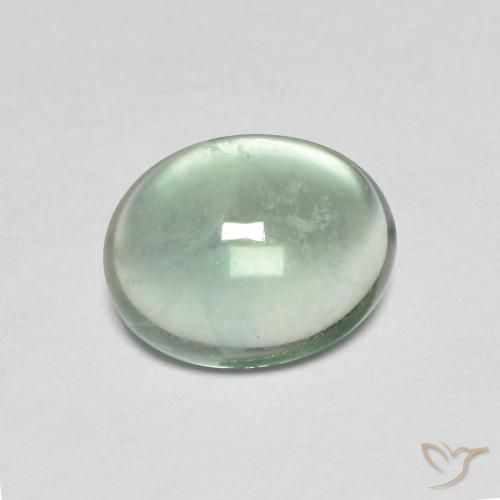 3.26ct 자연스러운 매우 밝은 녹색 형석, 타원형, 투명한