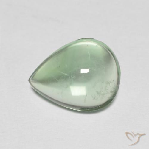 2.62ct 자연스러운 민트 그린 형석, 배 모양, 투명한