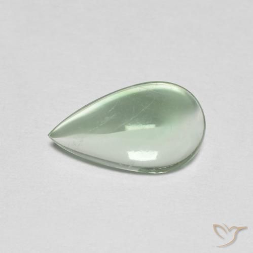1.98ct 자연스러운 라이트 민트 형석, 배 모양, 투명한