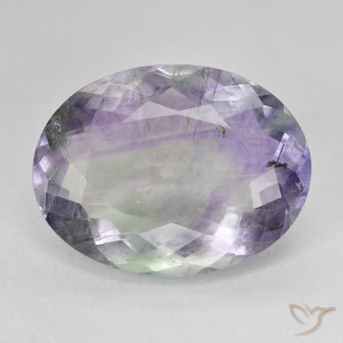 14.99ct 자연스러운 다색 형석, 타원형, SI