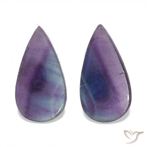 16.89캐럿 천연 다색 형석 보석, 배 모양, 투명한