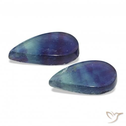 10.87캐럿 천연 다색 형석 보석, 배 모양, 투명한