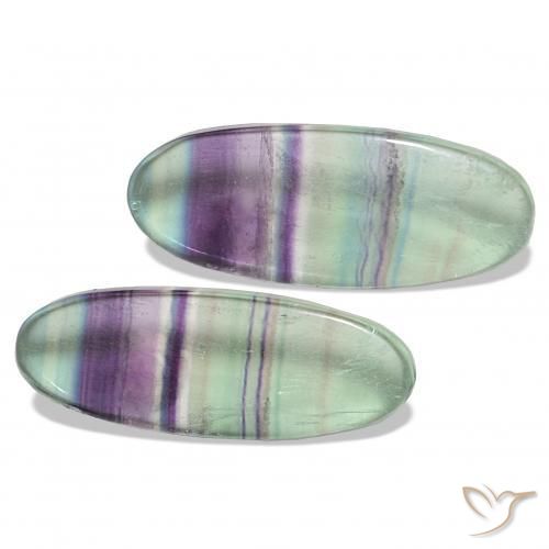 62.92캐럿 천연 다색 형석 보석, 타원형, 투명한