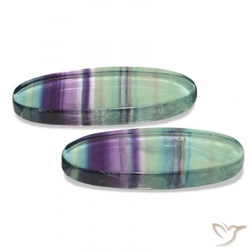 62.92캐럿 천연 다색 형석 보석, 타원형, 투명한