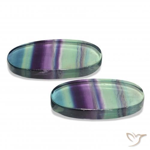 79.28캐럿 천연 다색 형석 보석, 타원형, 투명한