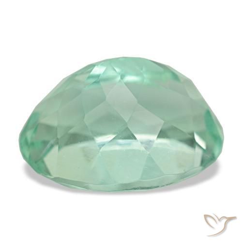 11.70캐럿 천연 피스타치오 그린 플루오라이트, 타원형 컷, 15.4×11.8 mm, VS