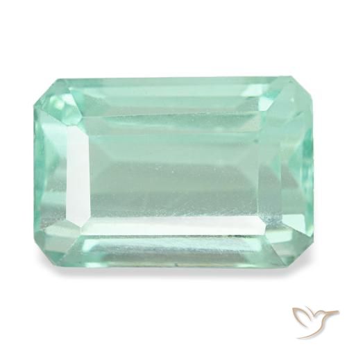 9.24ct 터키석 플루오라이트, 에메랄드 컷, VVS-VS