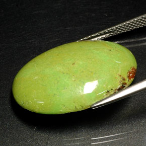 18.18캐럿 천연 애플 그린 가스페이트, 타원형 컷, 24.8×18 mm, 불투명체