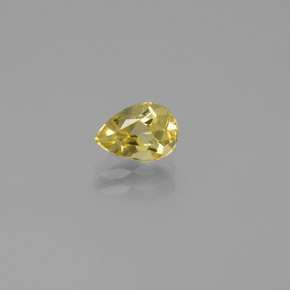 0.70캐럿 천연 옐로우 골든 베릴, 배 모양, 7.2×5.1 mm, VVS