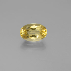 1.45캐럿 천연 옐로우 골든 베릴, 타원형 컷, 9.1×6 mm, VVS