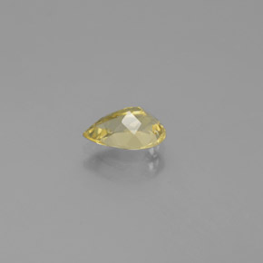 0.76캐럿 천연 옐로우 골든 베릴, 배 모양, 7.9×5 mm, VVS