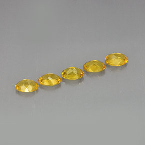 캐럿 천연 옐로우 골든 베릴 보석, 타원형 컷, 7.1×5.1 mm, VVS