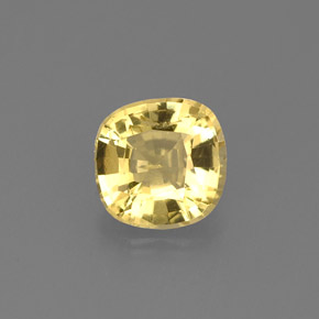0.69캐럿 천연 옐로우 골든 베릴, 쿠션 컷, 6×5.9 mm, VS