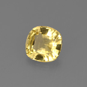 0.69캐럿 천연 옐로우 골든 베릴, 쿠션 컷, 6×5.9 mm, VS