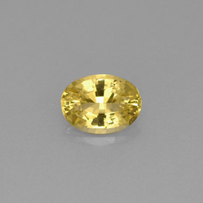 0.68캐럿 천연 옐로우 골든 베릴, 타원형 컷, 6.9×5.1 mm, VVS-VS