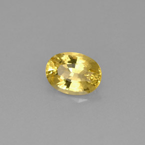 0.68캐럿 천연 옐로우 골든 베릴, 타원형 컷, 6.9×5.1 mm, VVS-VS
