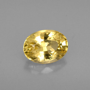0.76캐럿 천연 옐로우 골든 베릴, 타원형 컷, 7×5.2 mm, VVS-VS