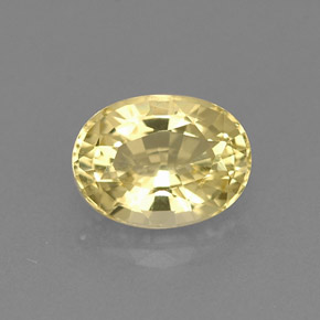 0.77캐럿 천연 옐로우 골든 베릴, 타원형 컷, 6.9×5.2 mm, VVS-VS