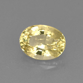0.77캐럿 천연 옐로우 골든 베릴, 타원형 컷, 6.9×5.2 mm, VVS-VS