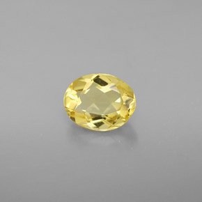 0.97캐럿 천연 옐로우 골든 베릴, 타원형 컷, 7.6×6 mm, VVS
