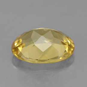 1.53캐럿 천연 옐로우 골든 베릴, 타원형 컷, 9×7 mm, VVS