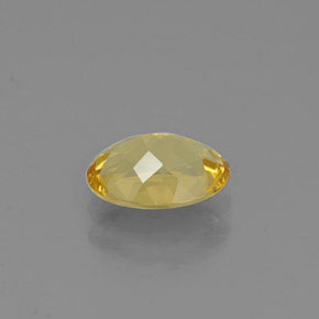 0.89캐럿 천연 옐로우 골든 베릴, 타원형 컷, 7.7×5.6 mm, VVS