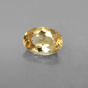 2.23캐럿 천연 옐로우 골든 베릴, 타원형 컷, 10×7.1 mm, VVS