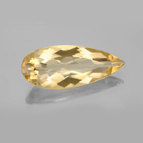 4.78캐럿 천연 옐로우 골든 베릴, 배 모양, 20.1×8.3 mm, VVS