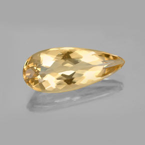 4.92캐럿 천연 옐로우 골든 베릴, 배 모양, 19.3×8.2 mm, VVS-VS