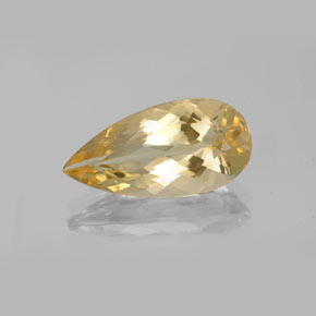 3.76캐럿 천연 옐로우 골든 베릴, 배 모양, 16.1×8.1 mm, VS