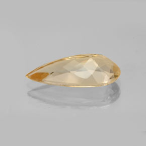 3.87캐럿 천연 옐로우 골든 베릴, 배 모양, 17.1×8.2 mm, VVS