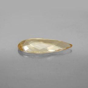 3.38캐럿 천연 옐로우 골든 베릴, 배 모양, 19×7.2 mm, VVS